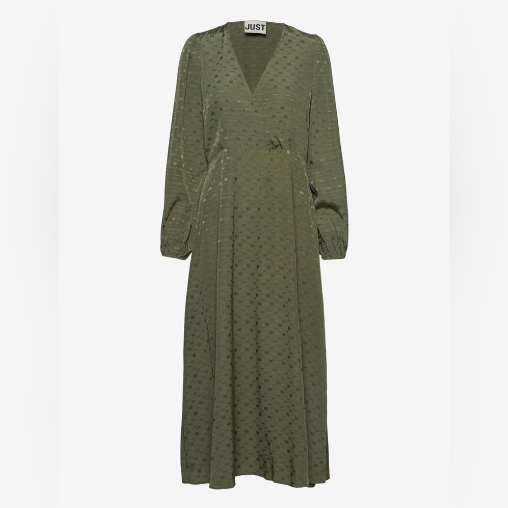 JUST female Clover Robe puff sleeves  Maxi dress